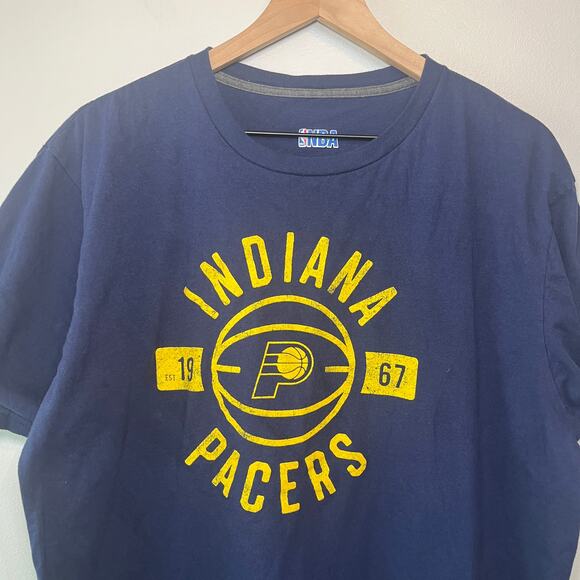 NBA Indiana Pacers Basketball Short Sleeve T-shirt Navy Blue Men's Size X-Large - Picture 2 of 5